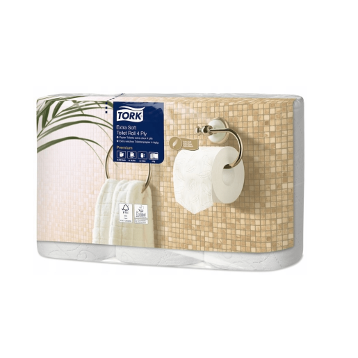 Papier toaletowy TORK 110406 Extra Premium T4 (6 rolek) 18,7m 4 warstwy