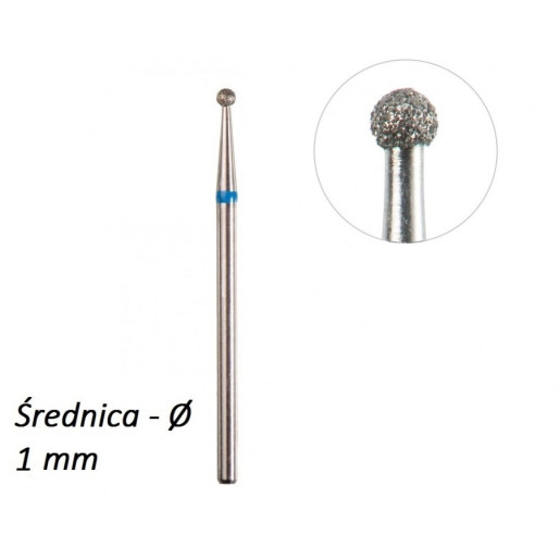 Frez z nasypem diamentowym 1 mm