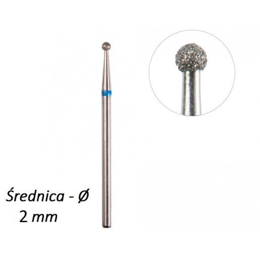 Frez z nasypem diamentowym 2 mm