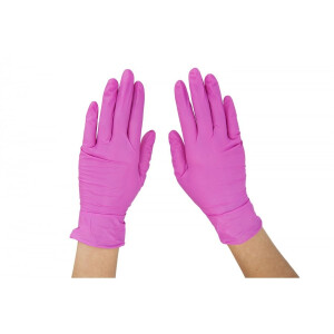 Rękawiczki nitrylowe PINK 