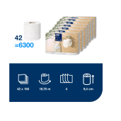 Papier toaletowy TORK 110406 Extra Premium T4 (6 rolek) 18,7m 4 warstwy